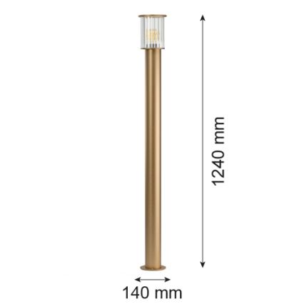 Argon 8754 - Lampe extérieur NORFOLK 1xE27/15W/230V IP44 124cm doré