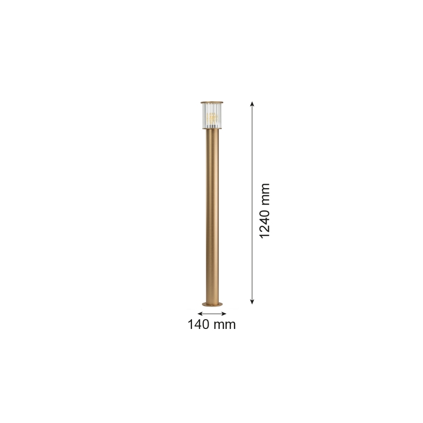 Argon 8754 - Lampe extérieur NORFOLK 1xE27/15W/230V IP44 124cm doré