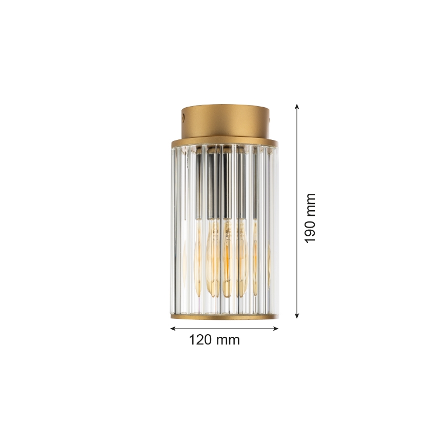 Argon 8774 - Plafonnier extérieur NORFOLK 1xE27/15W/230V IP44 doré