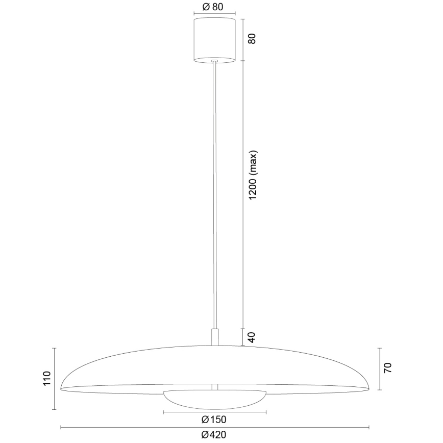 Argon 8868 - Suspension LED sur câble BOLTON LED/12,5W/230V 3000K noir