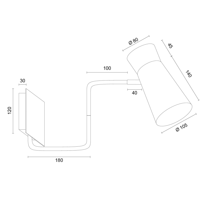 Argon 8879 - Applique murale LORD 1xE14/7W/230V blanche