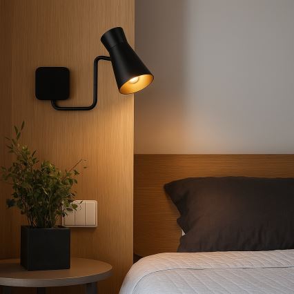 Argon 8880 - Applique murale LORD 1xE14/7W/230V noire