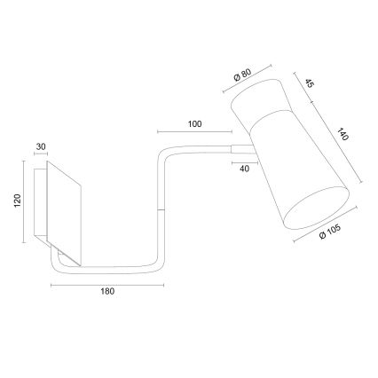Argon 8884 - Applique murale LORD 1xE14/7W/230V dorée
