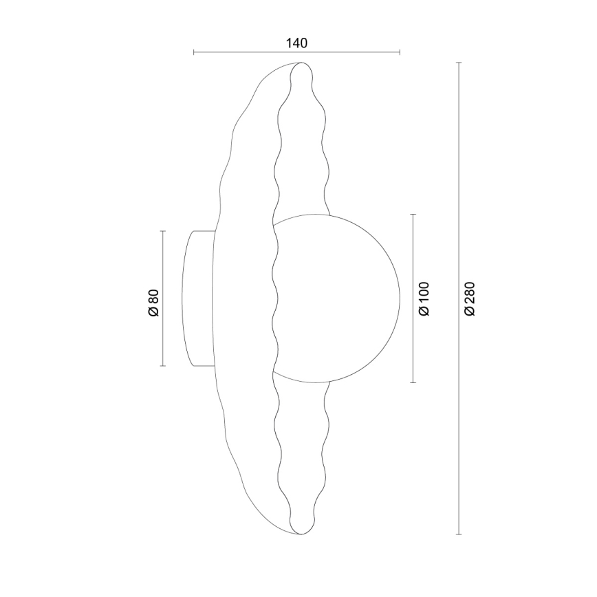 Argon 8934 - Applique murale BOLL 1xG9/6W/230V blanche