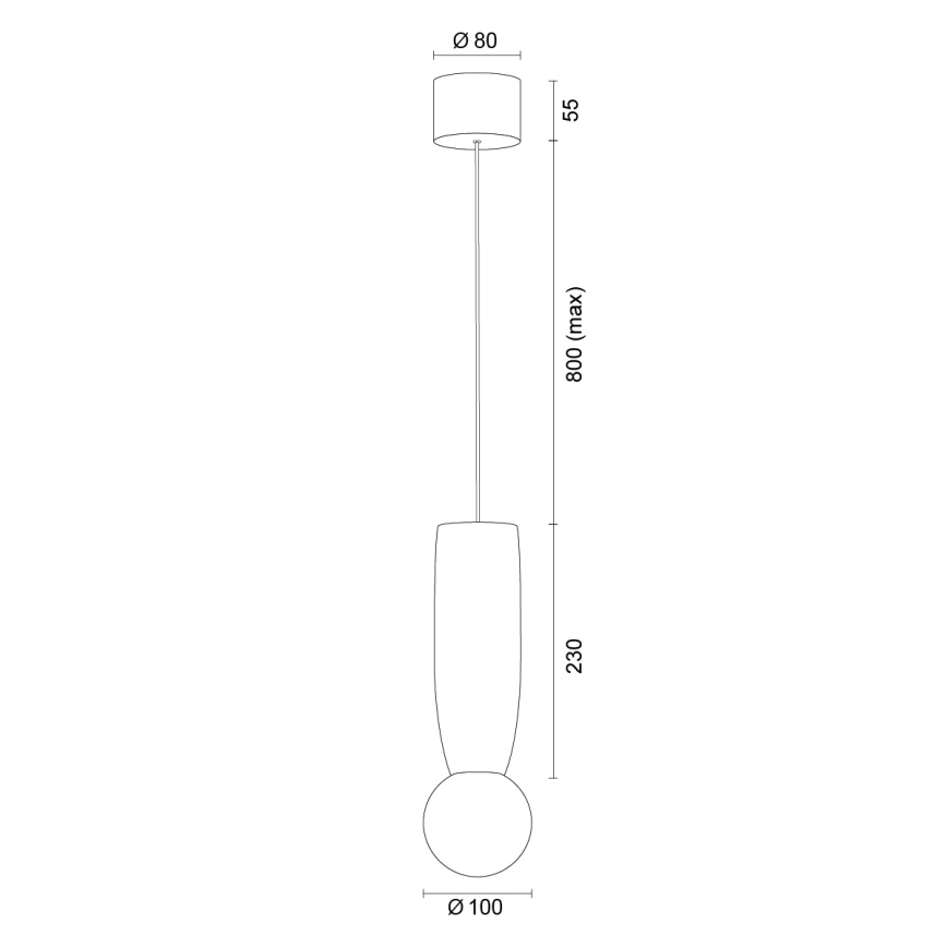 Argon 8937 - Suspension sur câble BOLL 1xG9/6W/230V bleue