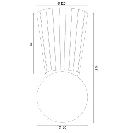 Argon 8974 - Plafonnier pour salle de bains VOLANTE 1xG9/6W/230V IP44 Ø 12 cm marron