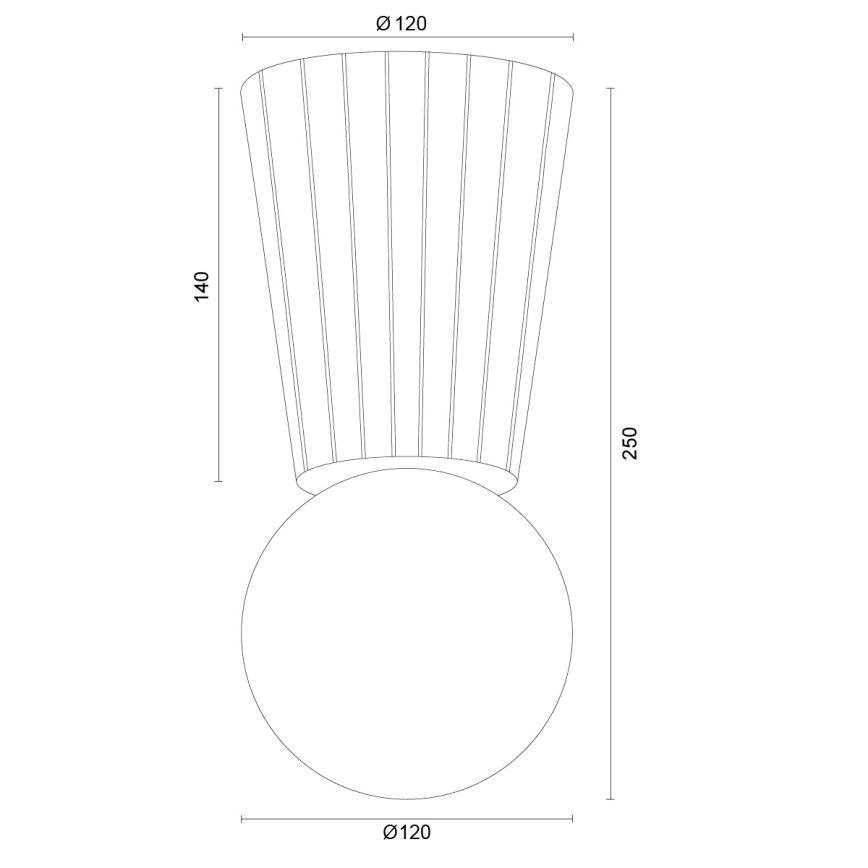 Argon 8974 - Plafonnier pour salle de bains VOLANTE 1xG9/6W/230V IP44 Ø 12 cm marron