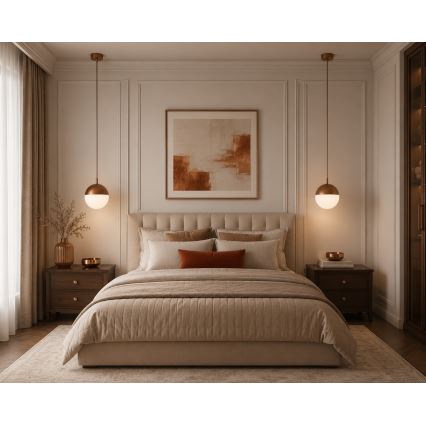 Argon 8998 - Suspension extérieure sur câble LIV 1xE27/15W/230V IP44 marron