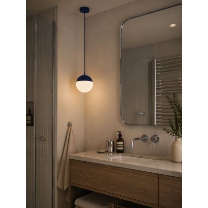 Argon 9000 - Suspension d'extérieur sur câble LIV 1xE27/15W/230V IP44 bleue