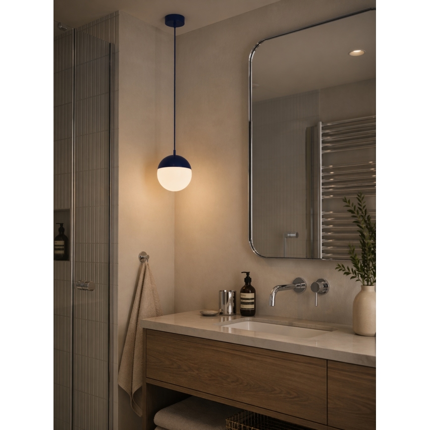 Argon 9000 - Suspension d'extérieur sur câble LIV 1xE27/15W/230V IP44 bleue