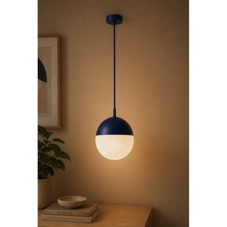 Argon 9000 - Suspension d'extérieur sur câble LIV 1xE27/15W/230V IP44 bleue