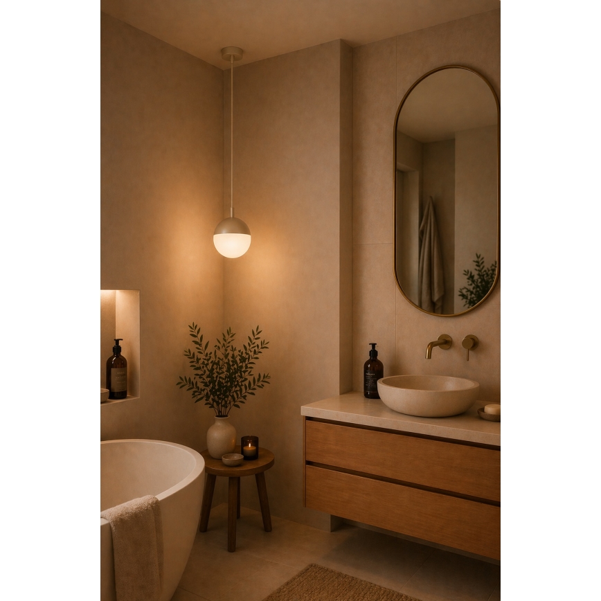Argon 9001 - Suspension extérieure sur câble LIV 1xE27/15W/230V IP44 beige