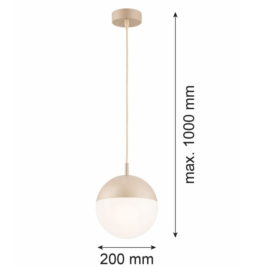 Argon 9001 - Suspension extérieure sur câble LIV 1xE27/15W/230V IP44 beige