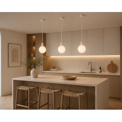 Argon 9004 - Suspension d'extérieur sur câble ORE 1xG9/6W/230V blanc