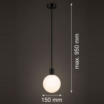 Argon 9005 - Suspension extérieure sur câble ORE 1xG9/6W/230V IP44 noire