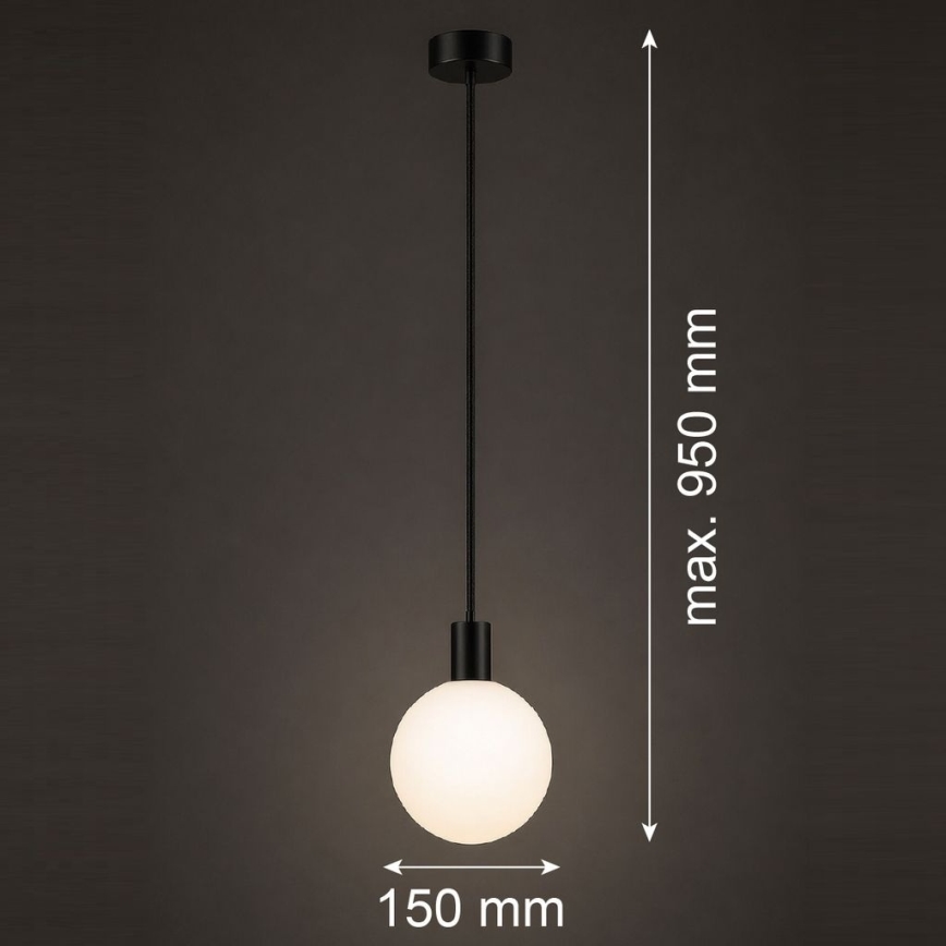 Argon 9005 - Suspension extérieure sur câble ORE 1xG9/6W/230V IP44 noire