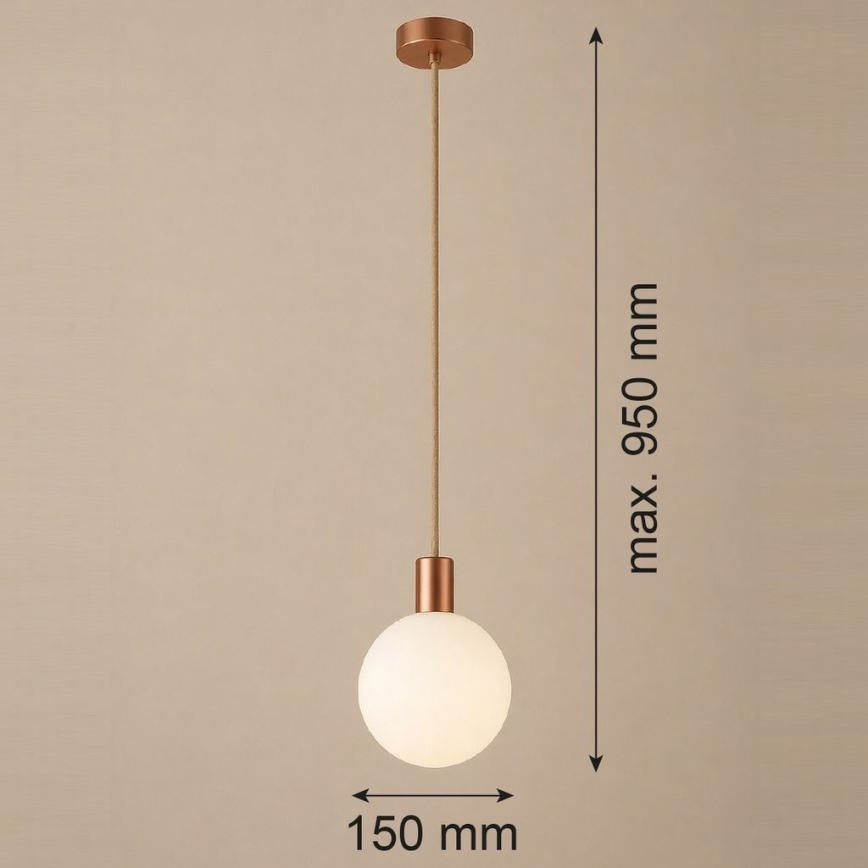 Argon 9006 - Suspension extérieure sur câble ORE 1xG9/6W/230V IP44, finition cuivre