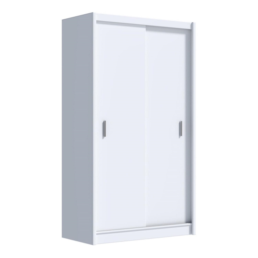 Armoire à portes coulissantes SAPHIRA 150x215 cm blanc