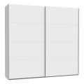 Armoire avec miroir KARO 220 x 210 cm blanche