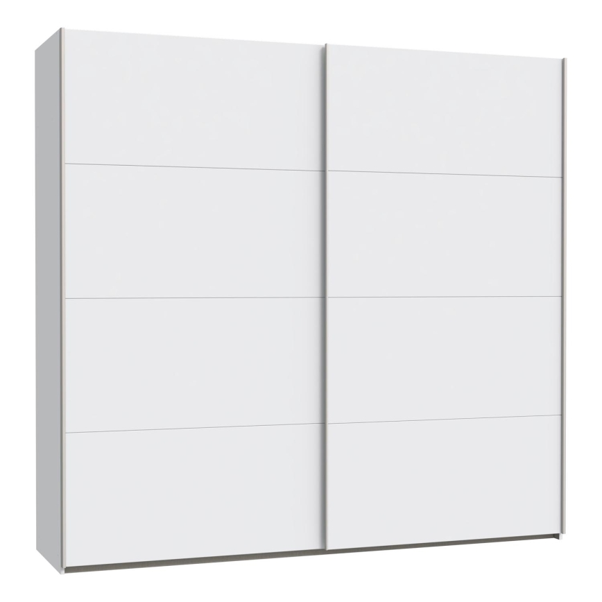 Armoire avec miroir KARO 220 x 210 cm blanche