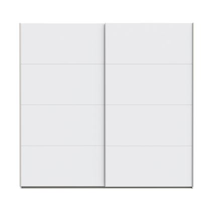 Armoire avec miroir KARO 220 x 210 cm blanche