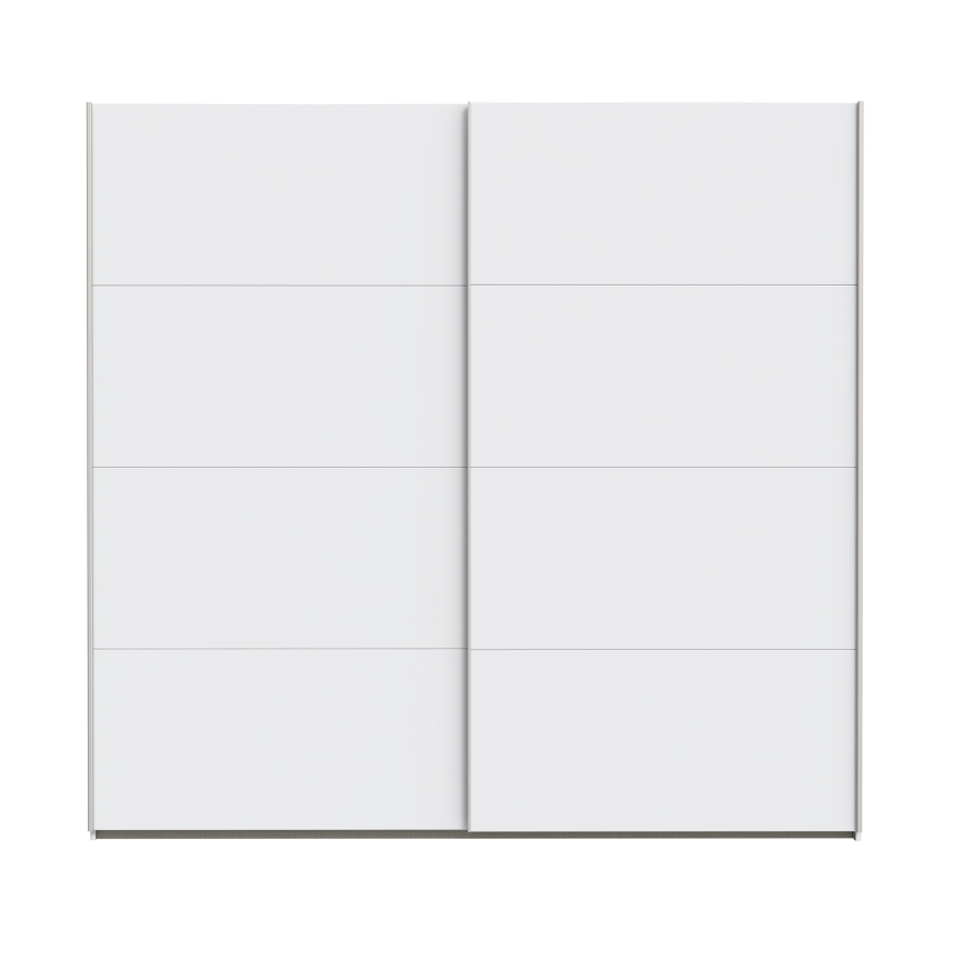 Armoire avec miroir KARO 220 x 210 cm blanche