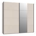 Armoire avec miroir ODEN 220x210 cm beige