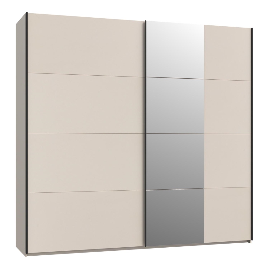Armoire avec miroir ODEN 220x210 cm beige