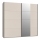 Armoire avec miroir ODEN 220x210 cm beige