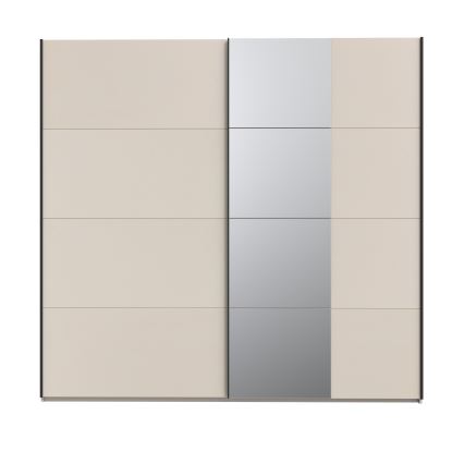 Armoire avec miroir ODEN 220x210 cm beige