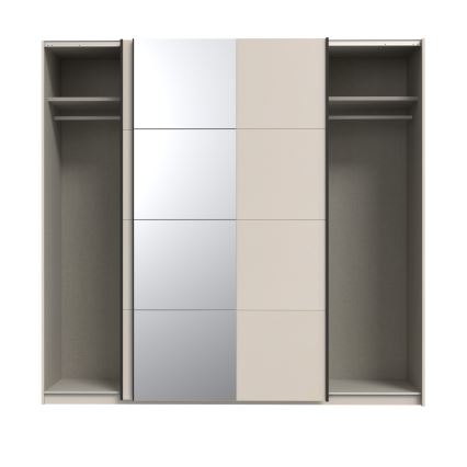 Armoire avec miroir ODEN 220x210 cm beige