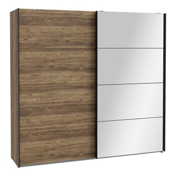 Armoire avec miroir OREN 220x210 cm chêne artisan