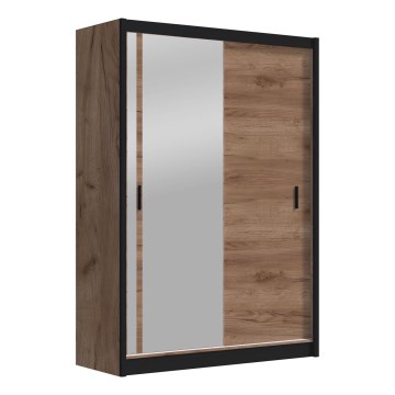 Armoire avec miroir SABRINA 150x215 cm chêne craft