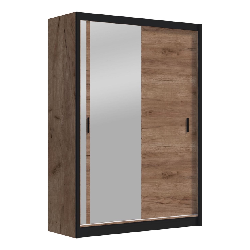 Armoire avec miroir SABRINA 150x215 cm chêne craft