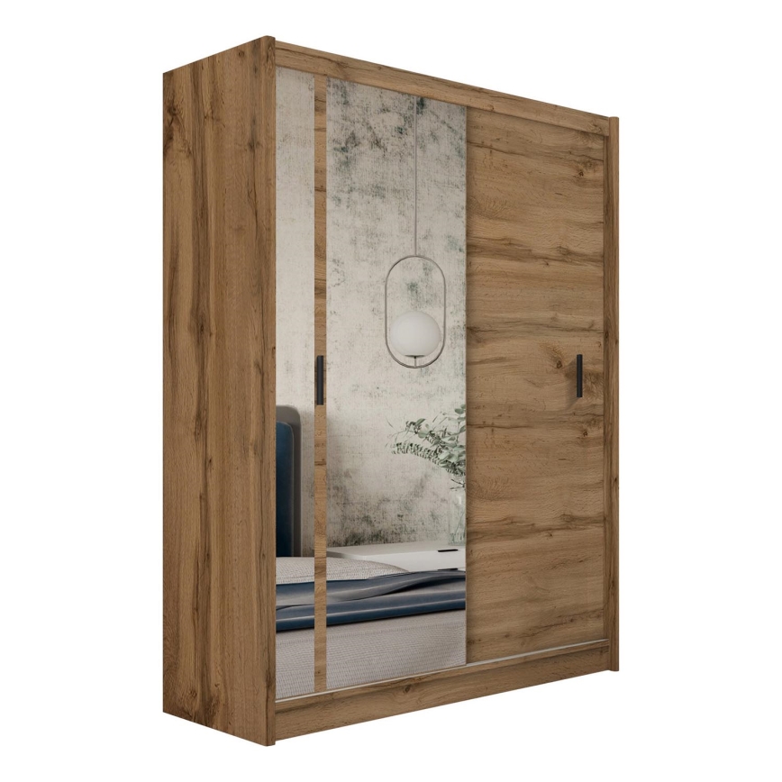 Armoire avec miroir SABRINA 180x215 cm chêne wotan