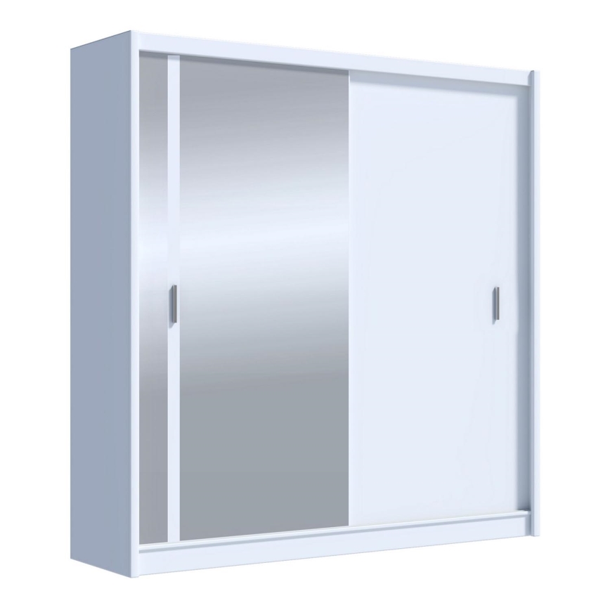 Armoire avec miroir SABRINA 203x215 cm blanc