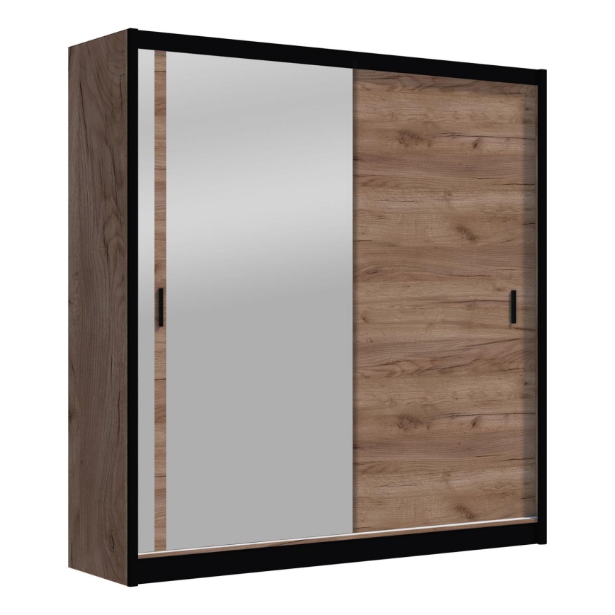 Armoire avec miroir SABRINA 203x215 cm chêne craft