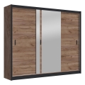 Armoire avec miroir SABRINA 250x215 cm chêne craft