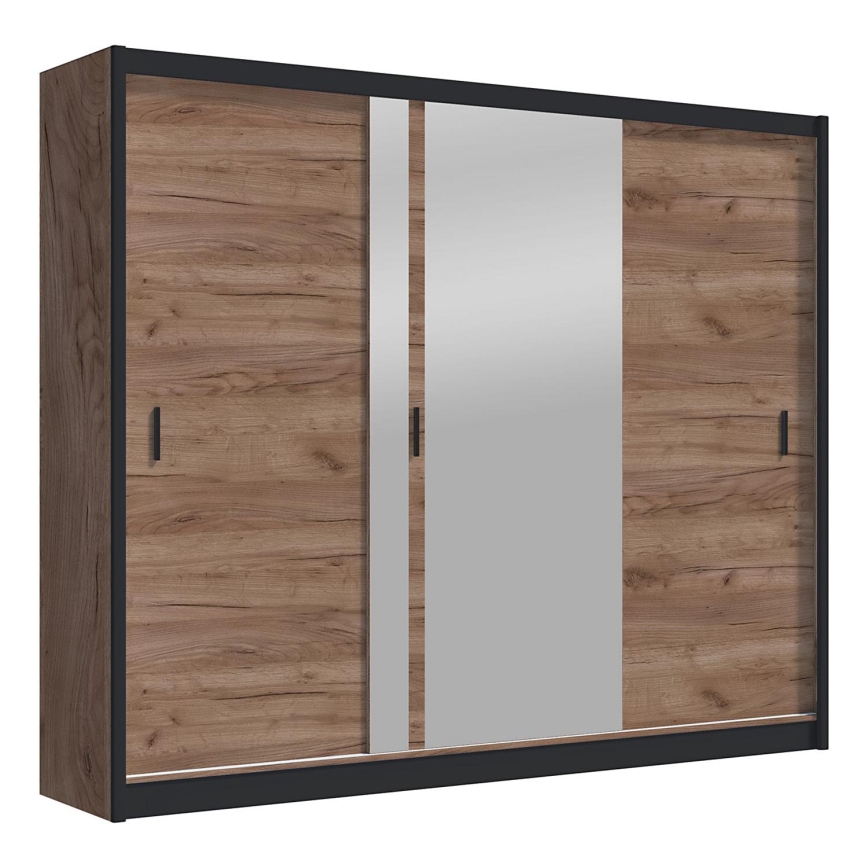 Armoire avec miroir SABRINA 250x215 cm chêne craft