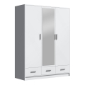 Armoire avec miroir SANNA 150x215 cm blanc