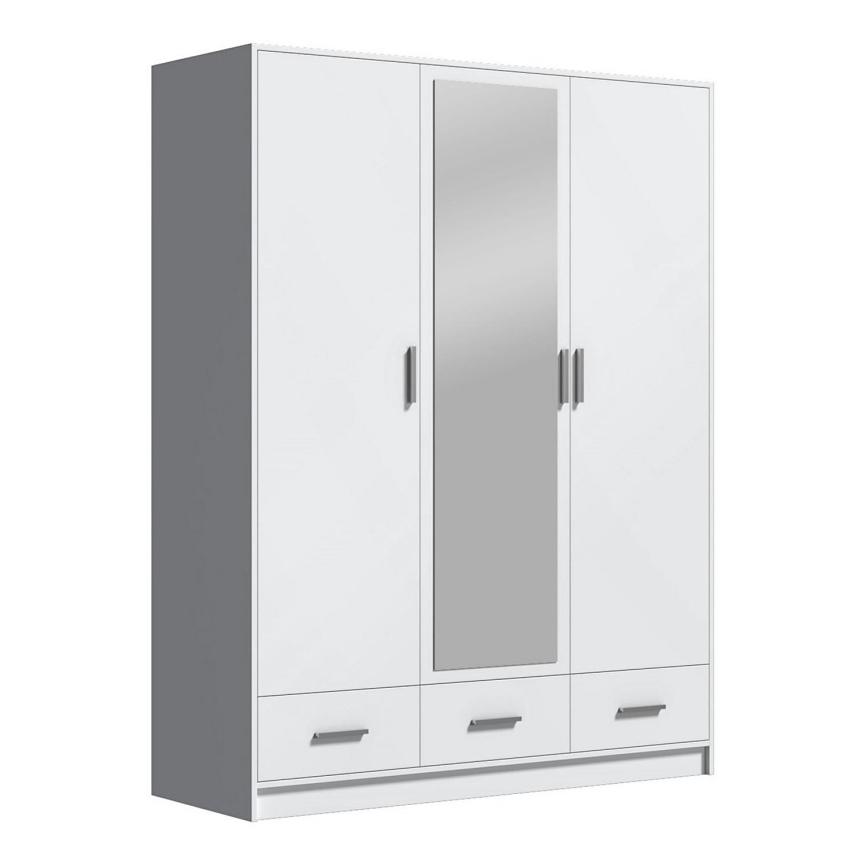 Armoire avec miroir SANNA 150x215 cm blanc