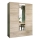 Armoire avec miroir SANNA 150x215 cm chêne sonoma