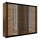 Armoire avec miroir SANTINO 250x215 cm chêne craft/noir