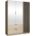 Armoire avec miroir VISTA 150x215 cm chêne artisan/graphite
