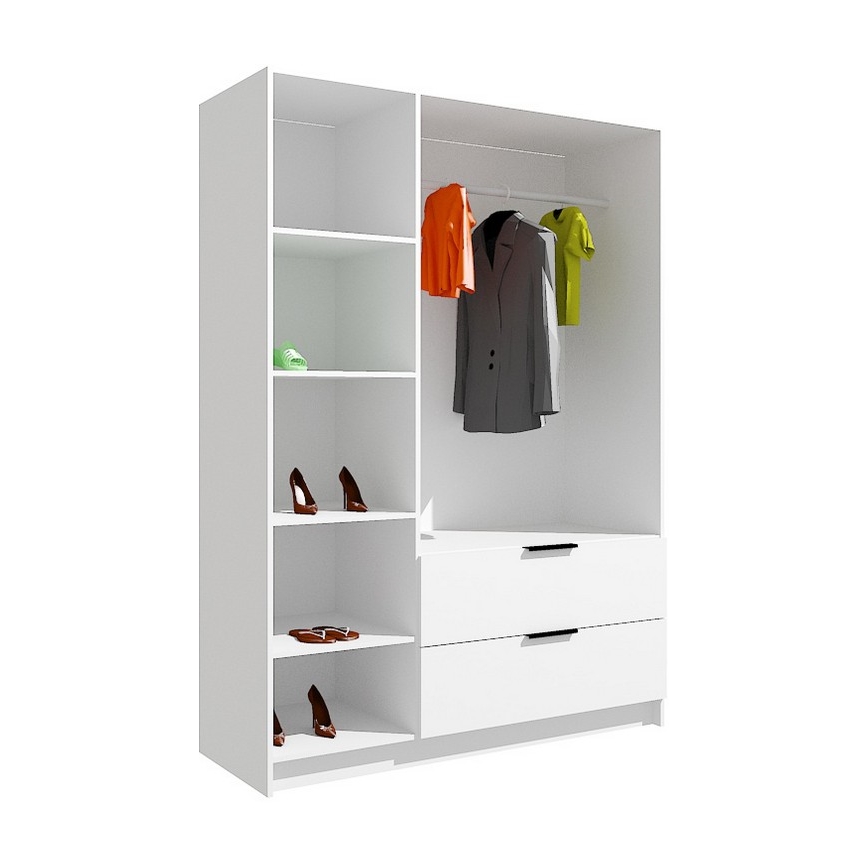 Armoire avec miroir VISTA 150x215 cm chêne artisan/graphite
