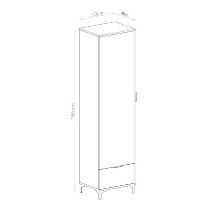 Armoire avec tiroir LORA chêne artisan