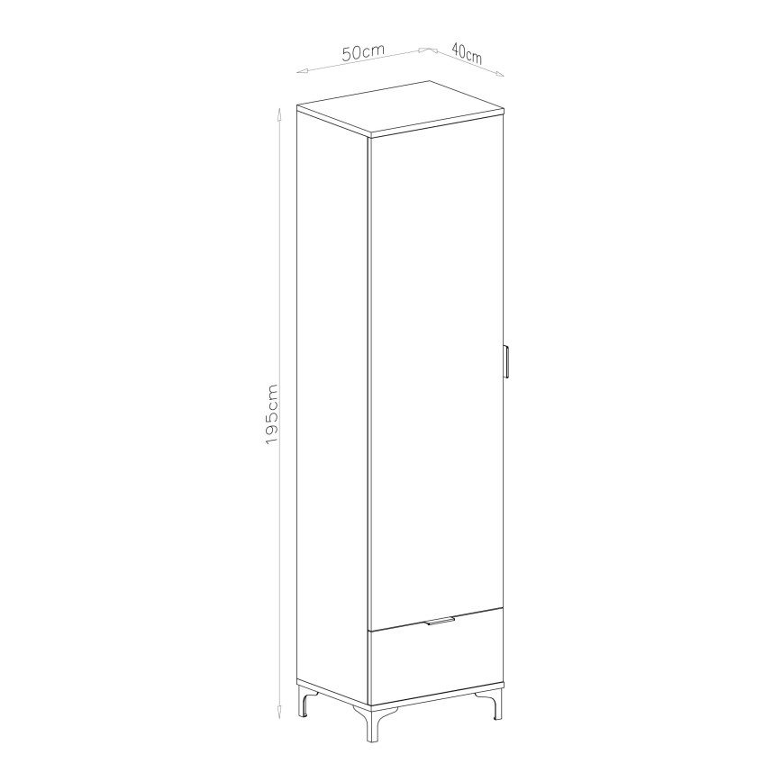 Armoire avec tiroir LORA chêne artisan
