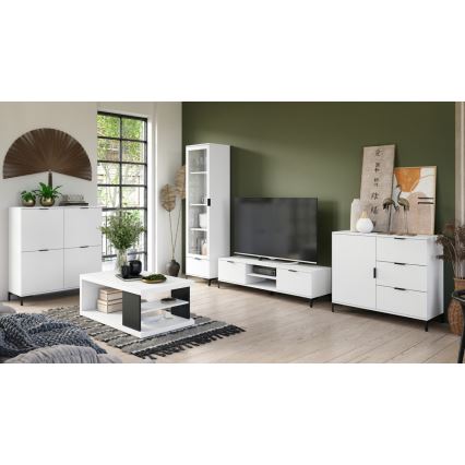 Armoire avec tiroirs LORA blanc