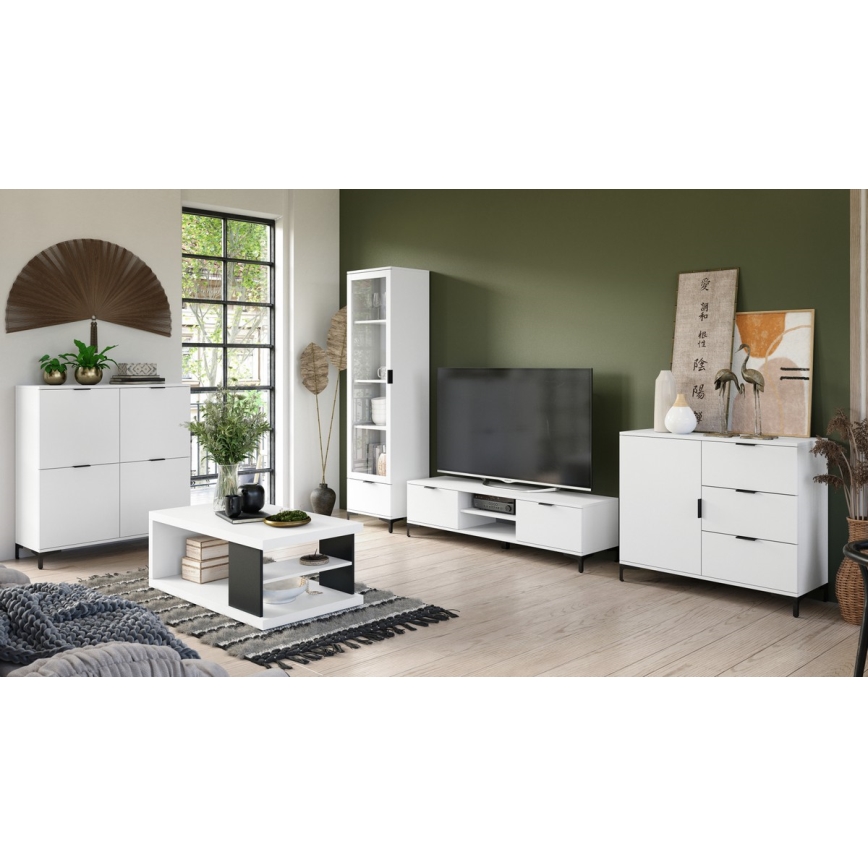 Armoire avec tiroirs LORA blanc