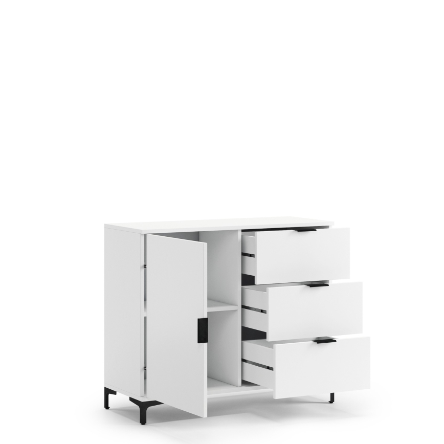 Armoire avec tiroirs LORA blanc
